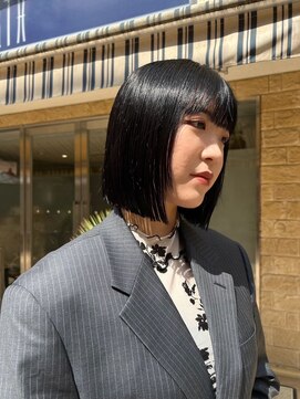 アース 高円寺店(HAIR & MAKE EARTH) 黒髪ぱっつんボブ♪