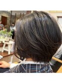 20代30代40代50代ナチュラル大人可愛い丸みショートボブ
