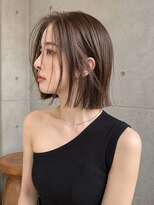 フォト 新宿三丁目(foto) 地毛風縮毛矯正韓国風顔まわりレイヤー小顔ボブ切りっぱなしボブ