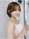 【F】大人かわいいショートボブ艶カラー