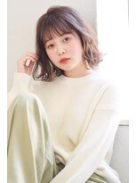 ジョエミバイアンアミ(joemi by Un ami) 《joemi 新宿∞》無造作カールの外ハネ切りっぱなしボブ 近江