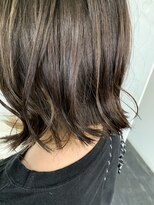 セットアップ 倉敷中庄店(SET-UP)&nbsp;外ハネボブ　ダークアッシュ　インナーカラー