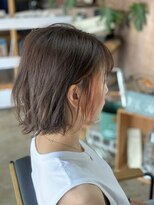 ヘアーインディーズ(HAIR...inD's) ワンレンボブ×グレージュ×インナーカラー