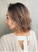インナーベージュ_オリーブカラーハイライトカラー_ba306451