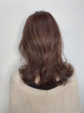 モルニ(MORNI) オーガニックカラー_マロンベージュ Aラインボブ かきあげ