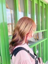 ネバーランド(NEVERLAND)&nbsp;ベージュ×ピンクインナーカラー