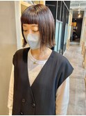 ●パツっとボブ×ハイライトグラデーション