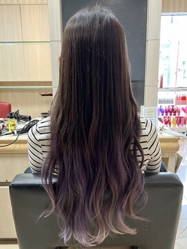 ヘアークリアー 春日部 ロイヤルパープルグラデーション/巻いて可愛い/色落ちも楽しめる