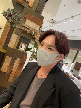 コムズアイ(COM'S/i) メンズカットセンターパートマッシュ韓国風ブリーチなし