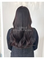 大人可愛い20代30代40代ラベンダーグレージュ☆くびれヘア