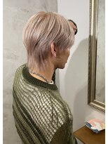 ノラギンザユー(NORA GINZA/U)&nbsp;ホワイトベージュブリーチカラーデザインカラーミルクティー