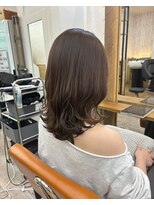 ナンバー アンフィール 渋谷(N° anfeel) 髪質改善艶髪ミディアムレイヤー/韓国風くびれ巻き