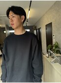 メンズセンターパート