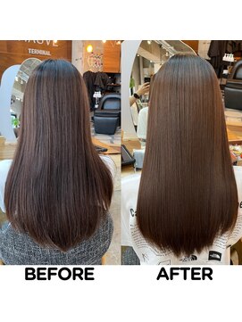 モーブ(MAUVE) 髪質改善【美髪矯正】ビフォー・アフター