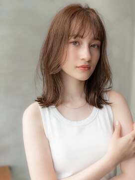 エースハバナ 渋谷(1 HAVANA) 大人かわいい／20代30代／バングカット/オリーブベージュ