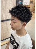 スパイキーショートメンズショートツーブロック刈り上げ
