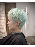 ミントグリーン/ピクシーカット