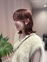 オン キャナルシティ博多前店(on)&nbsp;【哉汰】レッドブラウン/顔周りレイヤー/外ハネボブ20代