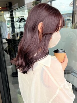 ブラット(BRAT) グレージュ切りっぱなしボブ前髪ありミニボブミルクティベージュ