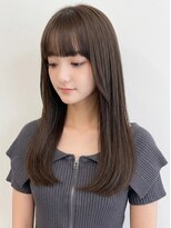 アドラーブル ココロ 新潟(adorable CoCoLo)&nbsp;髪質改善ブリーチなしカラーロングストレート韓国風夏カラー