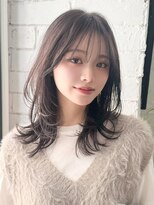 アグ ヘアー ウェルム 万代店(Agu hair walm) 《Agu hair》小顔シースルーバングレイヤー×numberA.ヘアバター