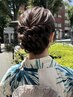 【夏祭りや花火大会に】浴衣着付け+持ち込みヘアセット￥8000