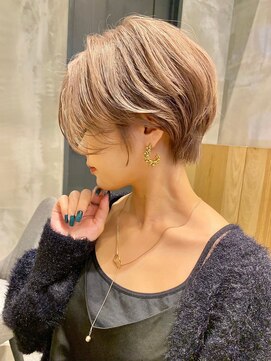 レーヴバイロンド 仙台(Reve by Lond) 髪質改善ショートボブ縮毛矯正ハッシュカットミルクブラウン仙台