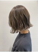 【Lond fleur石畑結華】ハイライトダブルカラー切りっぱなしボブ