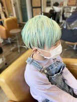 トルチェ(toRtue) マッシュショート ターコイズ ミントグリーン メッシュ