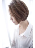 前下がりボブ/脱白髪染め/白髪ぼかしハイライト20代30代40代 s44