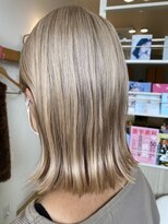 エス ハート オブ ヘアー 名東店(Heart of HAIR)&nbsp;【ES 佐藤】Autumn Style #52 プラチナベージュ外ハネボブ