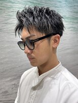 ヨシザワインク プレミアム 横浜 桜木町店(YOSHIZAWA Inc. PREMIUM)&nbsp;グラサンツーブロックメッシュアップバング