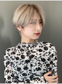 ショートボブ/前髪長めショート/美人ショート/耳掛けショート