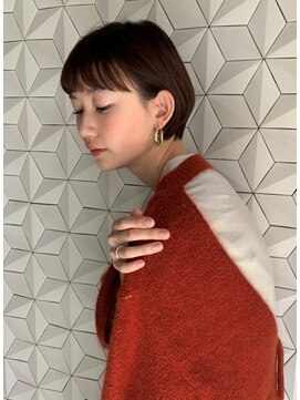 ナタン 自由が丘(NATHAN) ステップボーンカット×オンブレ×カーキベージュ×ボブ髪質改善