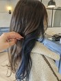 オーブ ヘアー イエル 泉中央店 仙台(AUBE HAIR iel) インナーカラー色落ちが楽しいので人気なネイビー☆ミ