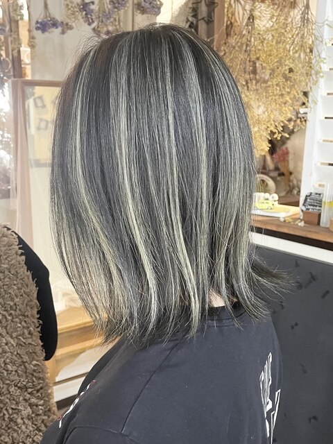 highlight☆silver☆off black