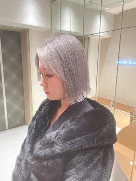 ロンドシェリ 仙台(Lond Cheri) ハイトーン　ケアブリーチ　ボブ　顔まわりカット
