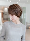 20代30代大人かわいい丸みショート似合わせカットイメチェン