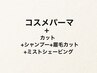 《カット+眉毛カット+ミストSV》+コスメパーマ(ミディアムヘア向きパーマ)