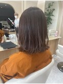 ミディアム顔周りレイヤーおくれ毛前髪新潟東区松崎