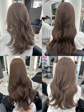 アルドーレフィエロ シンサイバシ(Ardore fiero shinsaibashi) 韓国風ブリーチなしベージュ☆レイヤーカット☆20代30代40代