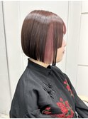 『姫カットボブ』フェイスフレーミング&イヤリングカラー