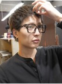 韓国コンマアップバングスパイキーベリーショート