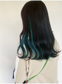インナーカラー*エメラルドグリーン
