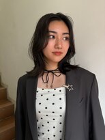 サンク 原宿 表参道(cinq) 切りっぱなしボブ外ハネ外国人風ボブブラウンカラー前髪なし