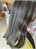 ハイライト　黒髪カタログ/クラゲヘアー/オリーブグレー