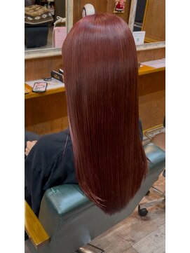 ブリーチなしダブルカラーチェリーレッド