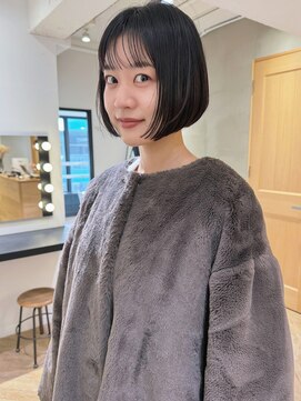ローレン(LOREN) 黒髪/ボブルフ/ネビージュ/小顔/ワンレン/栄/髪質改善