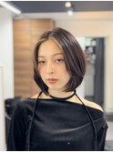 20代30代髪型ボブレイヤーミニボブ切りっぱなしミニボブレイヤー