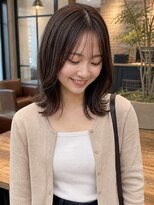 ラシェル パル ノエル(Laciel par Noel)&nbsp;流しバングサイドバング小顔前髪カット顔周りカット韓国